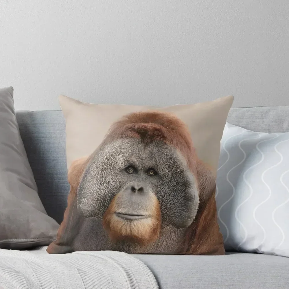 Endangered Sumatran Orangutan Throw Pillow Sofa Decorative Covers Decorative Sofa Cushion pillow