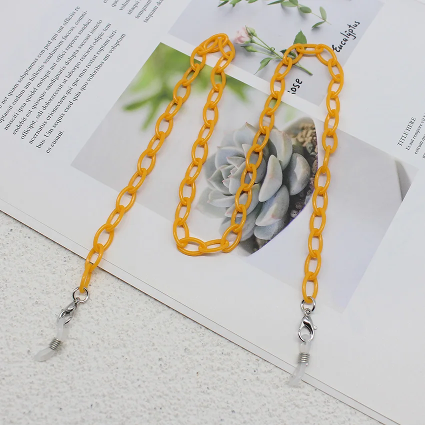 Children Colorful Acrylic Glasses Mask Lanyard Glasses Chains  Rope Strap Holder Anti-lost Mask Chain For Girl Boys 50cm