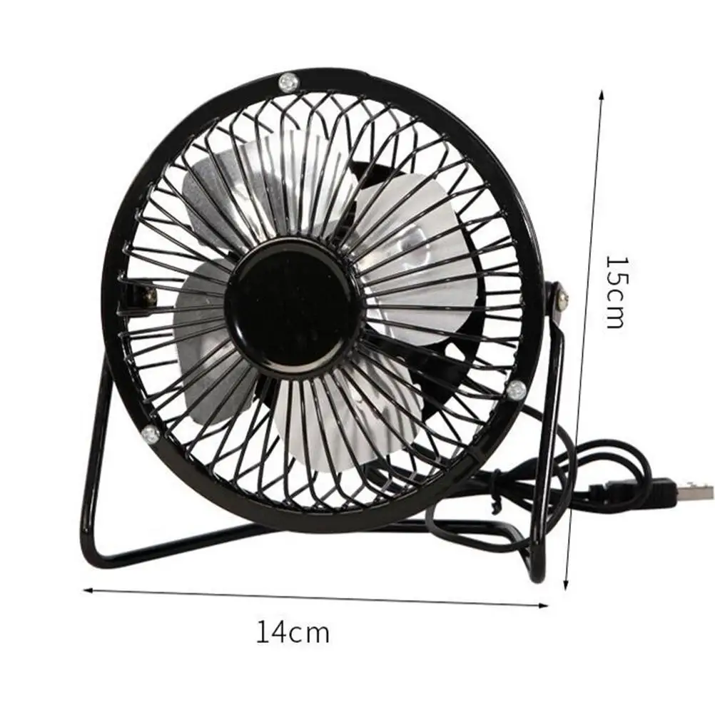 

Mini 4 Stand Table Floor Fan Quiet For Home Usb Fan Adjustable Portable Quiet Home Table Laptop Powered Metal Mesh