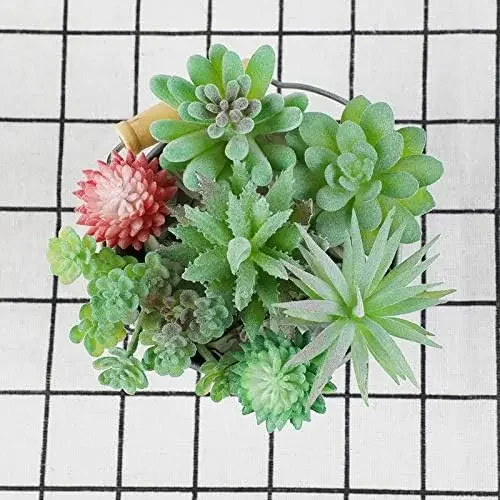 Künstliche Sukkulenten, 7 Stück, künstliche Sukkulenten, realistische künstliche Sukkulenten-Dekoration, Mini-Sukkulenten für Zuhause, Hochzeitsdekoration – Detail 6