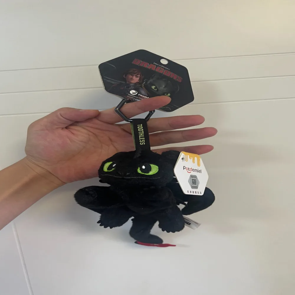 Potdemiel Dreamworks Dragons Toothless Light Fury Plush Keychain Soft Stuffed Doll Bag Charm Cartoon Pendant for Couples Gift view 5