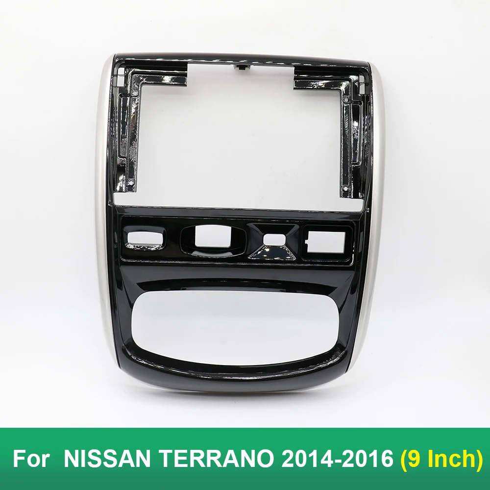 9 inch Car Radio DVD Player Fascias Frame for NISSAN TERRANO 2014-2016 Dash Kit Install Console Bezel Adapter Plate Trim Cover