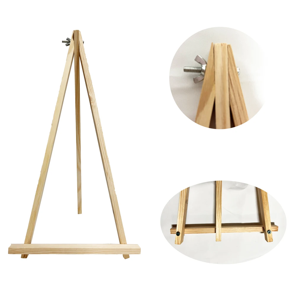 44/55/64/75CM High Hard Pine Standing Natural wood easel Frame wooden stander Craft Special Art Supplies