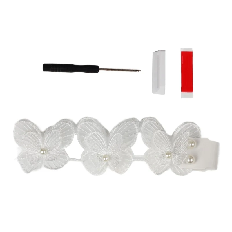 F68Cレースナイロンストラップ用メカニカルキーボードのためのシンプルな牧師装飾ストラップPUネジテープ