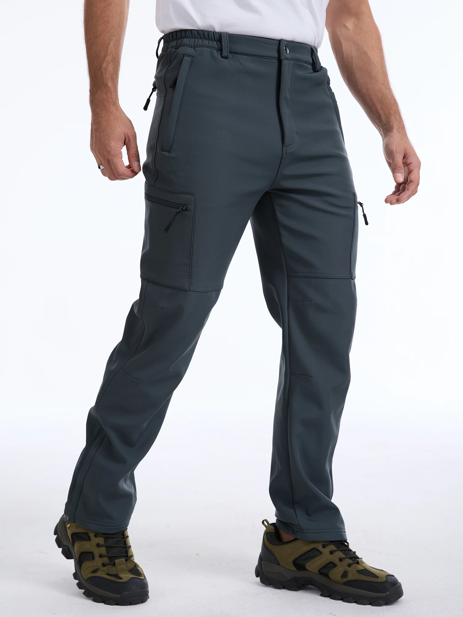Winter Herren Wasserdichte Camping-Wanderhose Cargo Taktische Softshell Warme Fleece Winddichte Outdoor-Trekking-Jagdhose – Detail 17