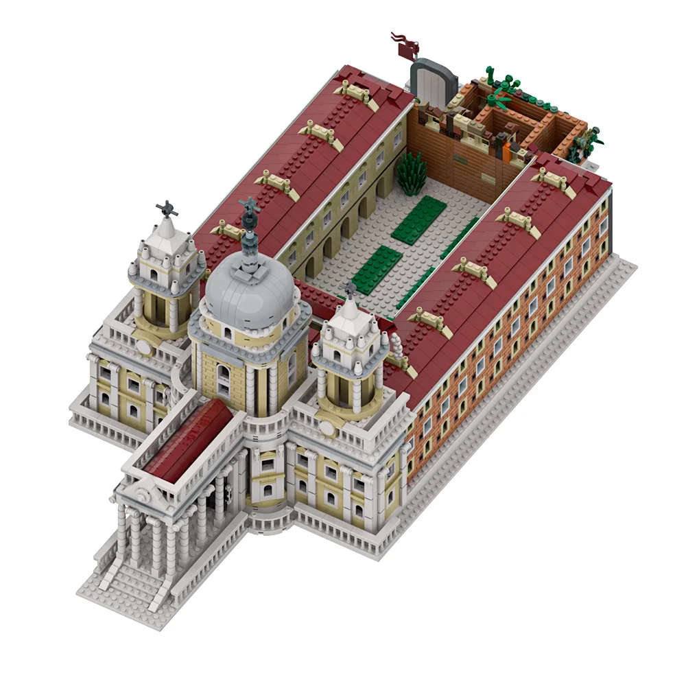 Gobricks MOC Medieval Basilica di Superga Bricks Model The Savoy family Basilica di Superga Street view Building Blocks Toy Gift