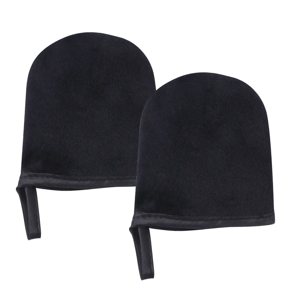 

2Pcs Self Tanning Mitts Thumb Separate Flocking Gloves Reusable for Cream Lotion Mousse Application Body Mini Tanning Gloves