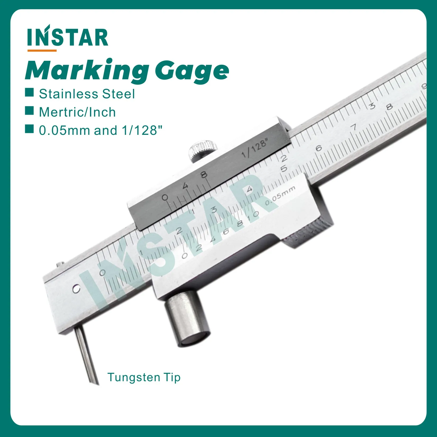 INSTAR Marking Gauge Suwmiarka z noniuszem 0-200 mm/8" Scriber z węglika spiekanego ze stali nierdzewnej 0-300 mm Suwmiarka równoległa