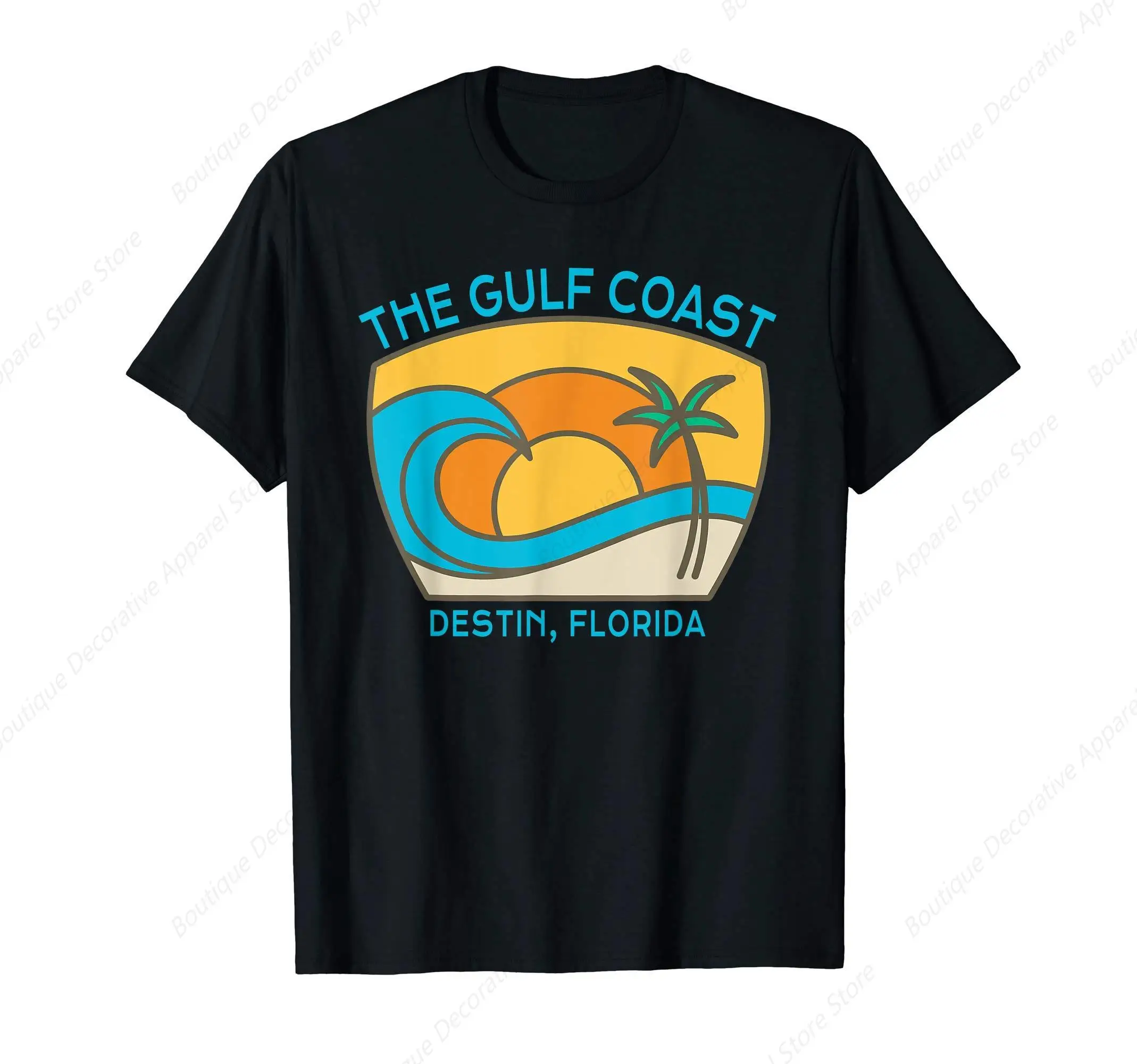 

Destin Beach Florida in the Emerald Coast Wave Palm Tree T-Shirt