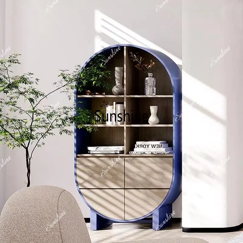 Nordic simple creative bookcase display living room decoration