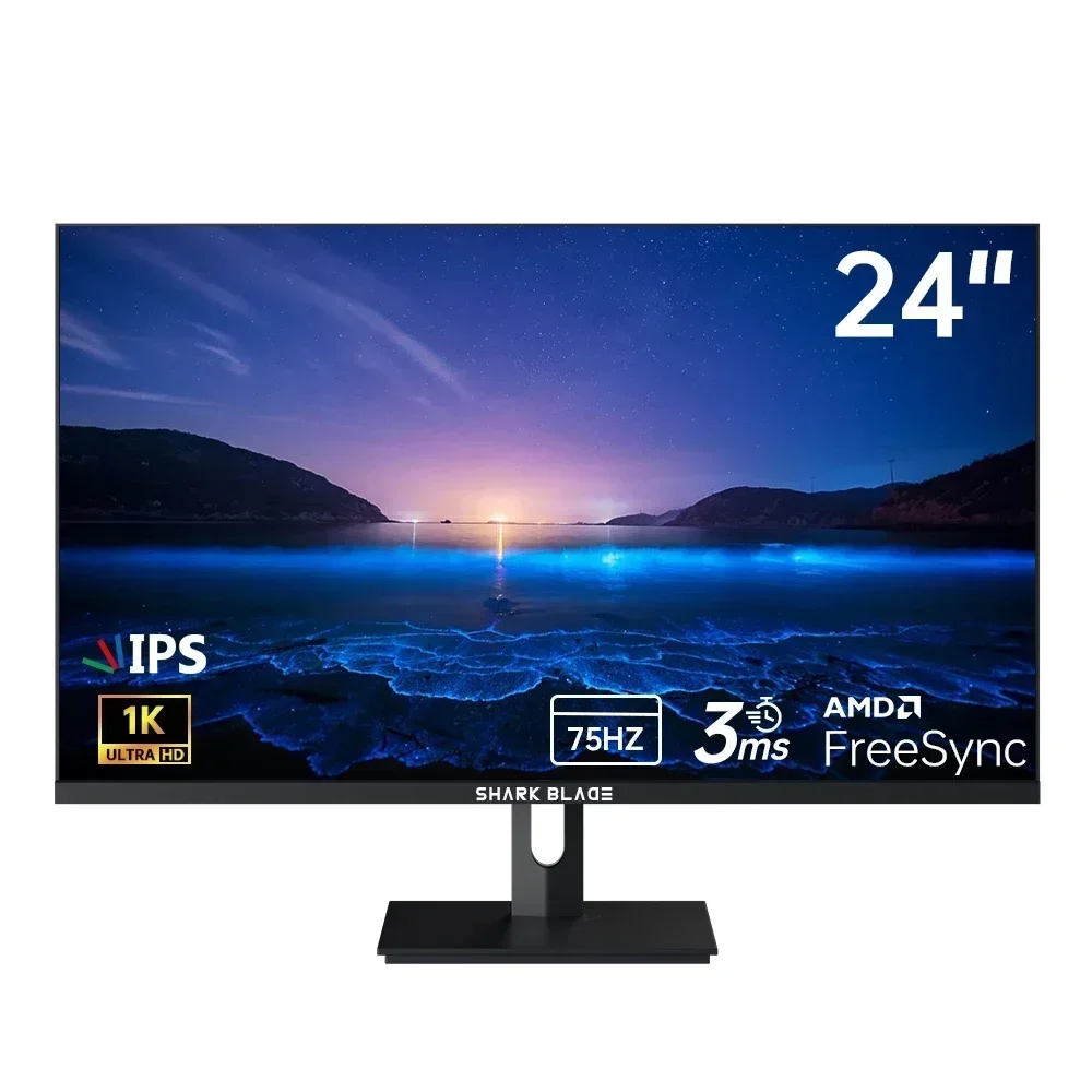 24 Inch 1K ultra clear monitor IPS screen can be lifting and rotating computer  75HZ Screen Portable Monitors Laptop Comp