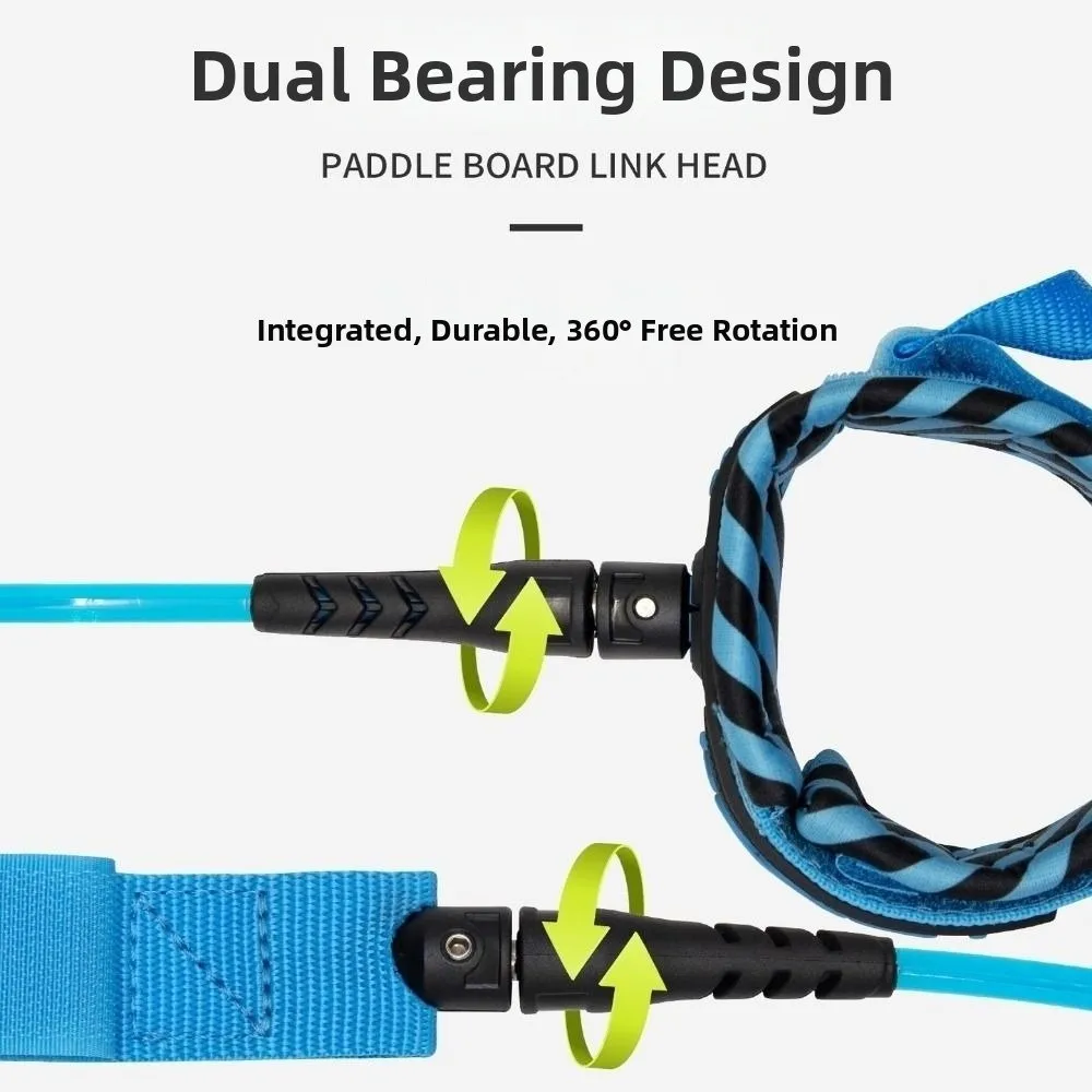 High Quality 6/7/8/9/10ft Surfboard Leash Blue Diameter 7mm Paddle Board Straight Rope Paddle Boards Rope for Surfboards