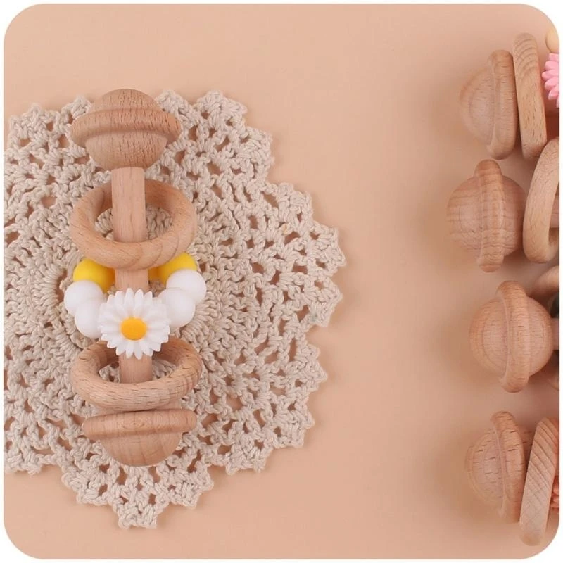 Woods Rattle ของเล่นเด็กของเล่นเด็ก GYM แหวนของเล่นอาบน้ำทารก 15UB