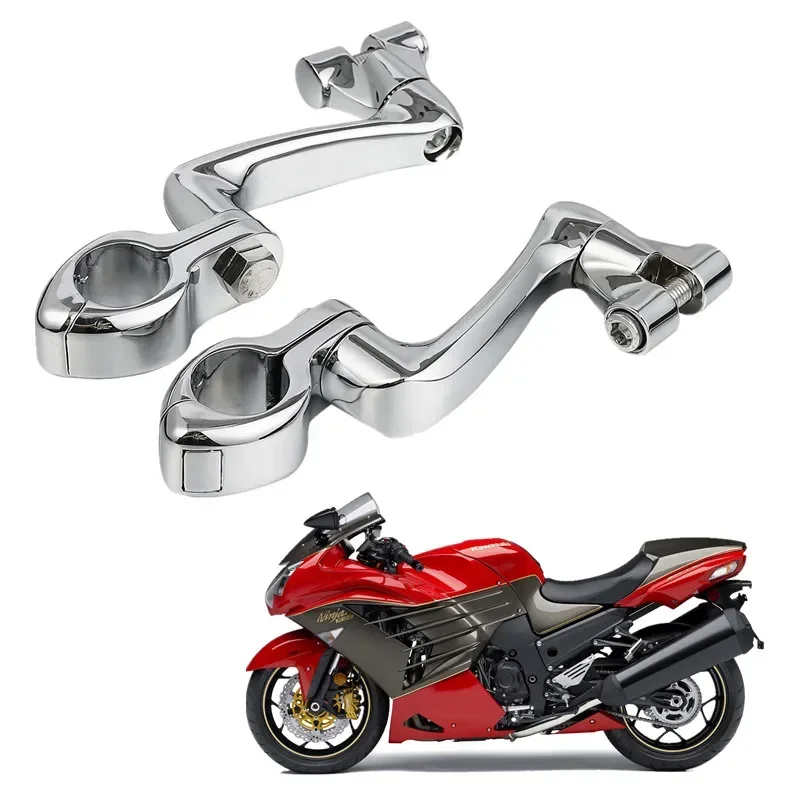 

Для Harley Suzuki Honda Kawasaki универсальные аксессуары для мотоциклов 360, регулируемая дорога, угловая защита двигателя, комплект крепления на подножку