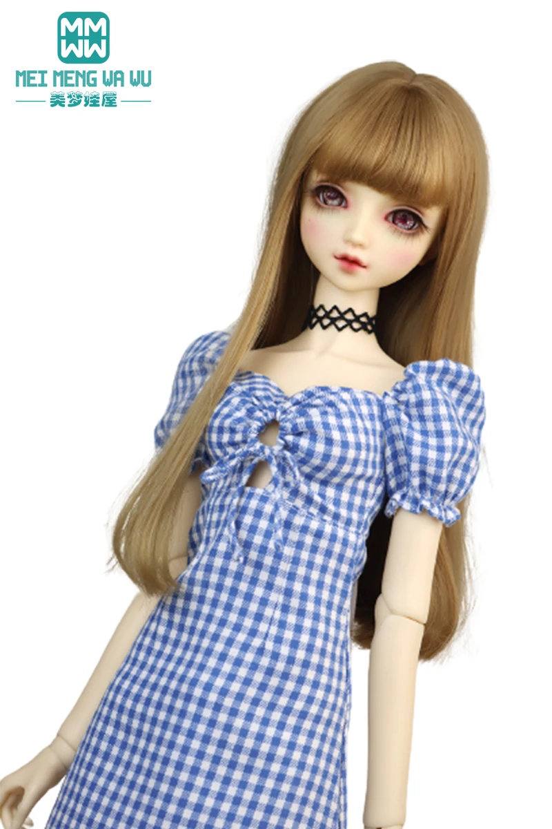 

Одежда для куклы, модная клетчатая юбка трапециевидной формы, подходит для игрушек 60 см 1/3 BJD SD DD, подарки