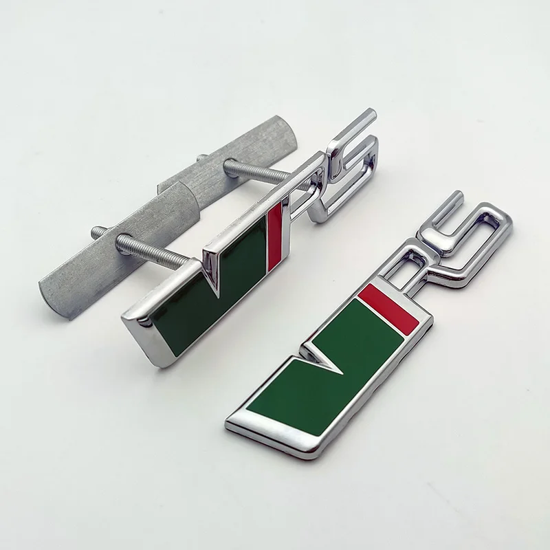 

3D RS VRS Metal Emblem Badge Nameplate Waterproof Anti Scratch For Car Front Grille Rear Trunk Sport Styling Universal Auto
