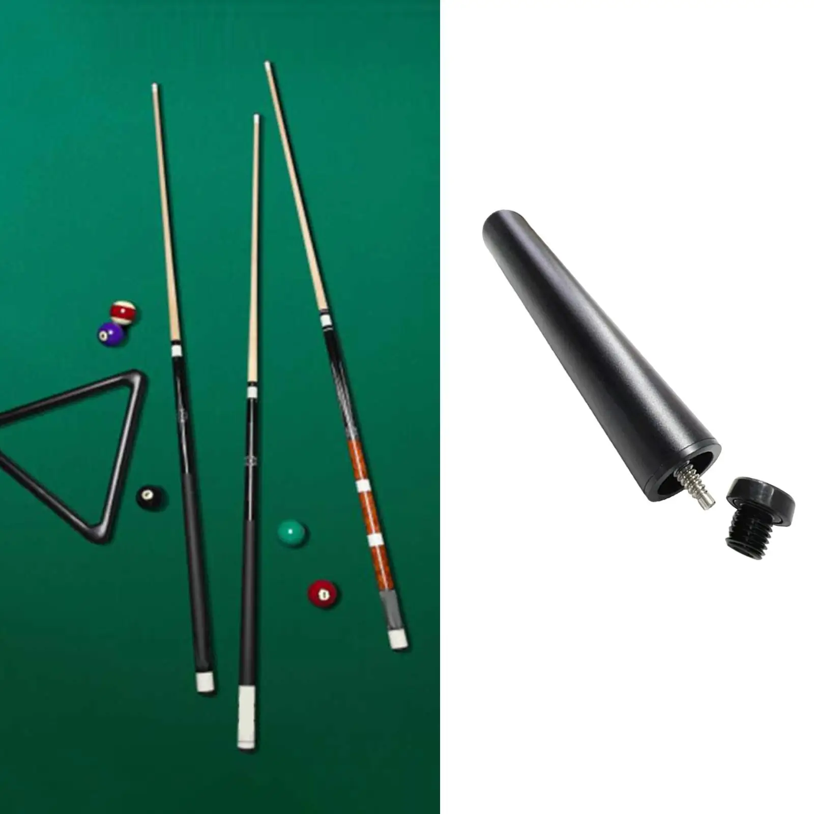 

Aluminum Alloy Pool Cue Extender Optimal Length Billiard Stick Extension for Snooker Cue Extension