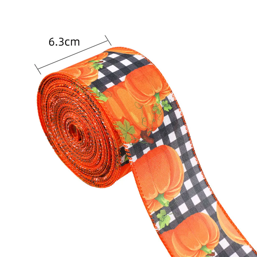 Fall Wired Ribbons Fine Workmanship Wired Ribbon For Outdoor Indoor Decorations