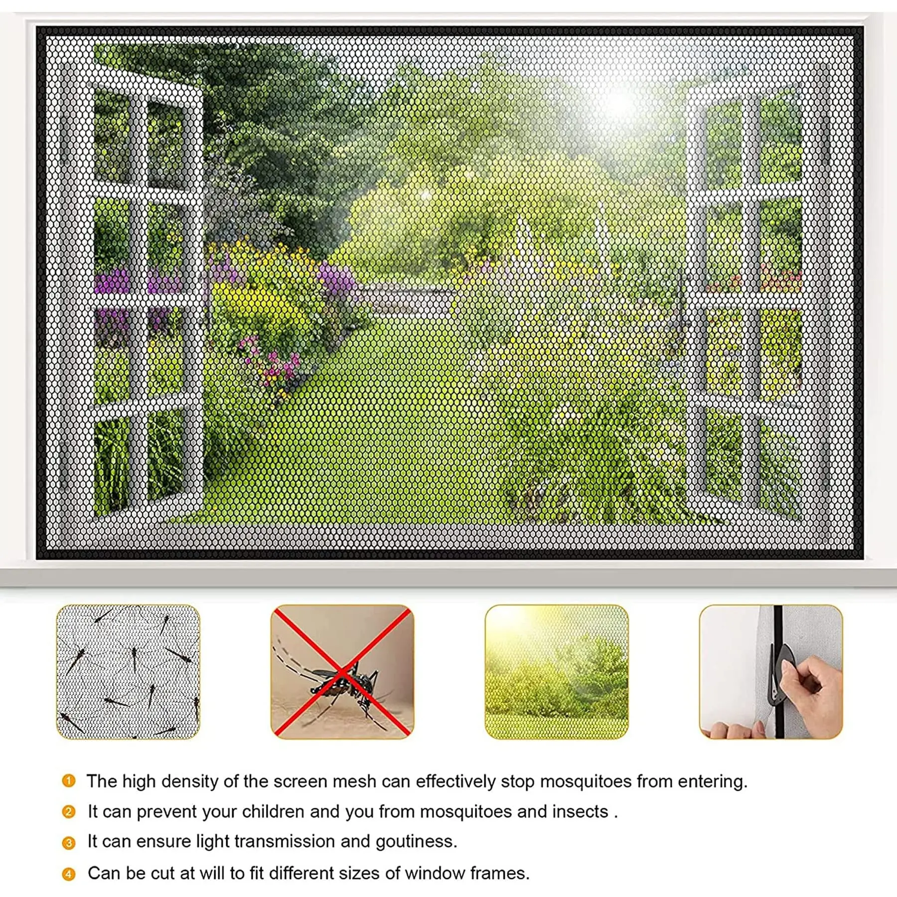 Window Mosquito Net House Self-Adhesive Moustique Screen Curtain Netting Anti Mosquitoes Bug Insect Fly Mesh Windows Curtains