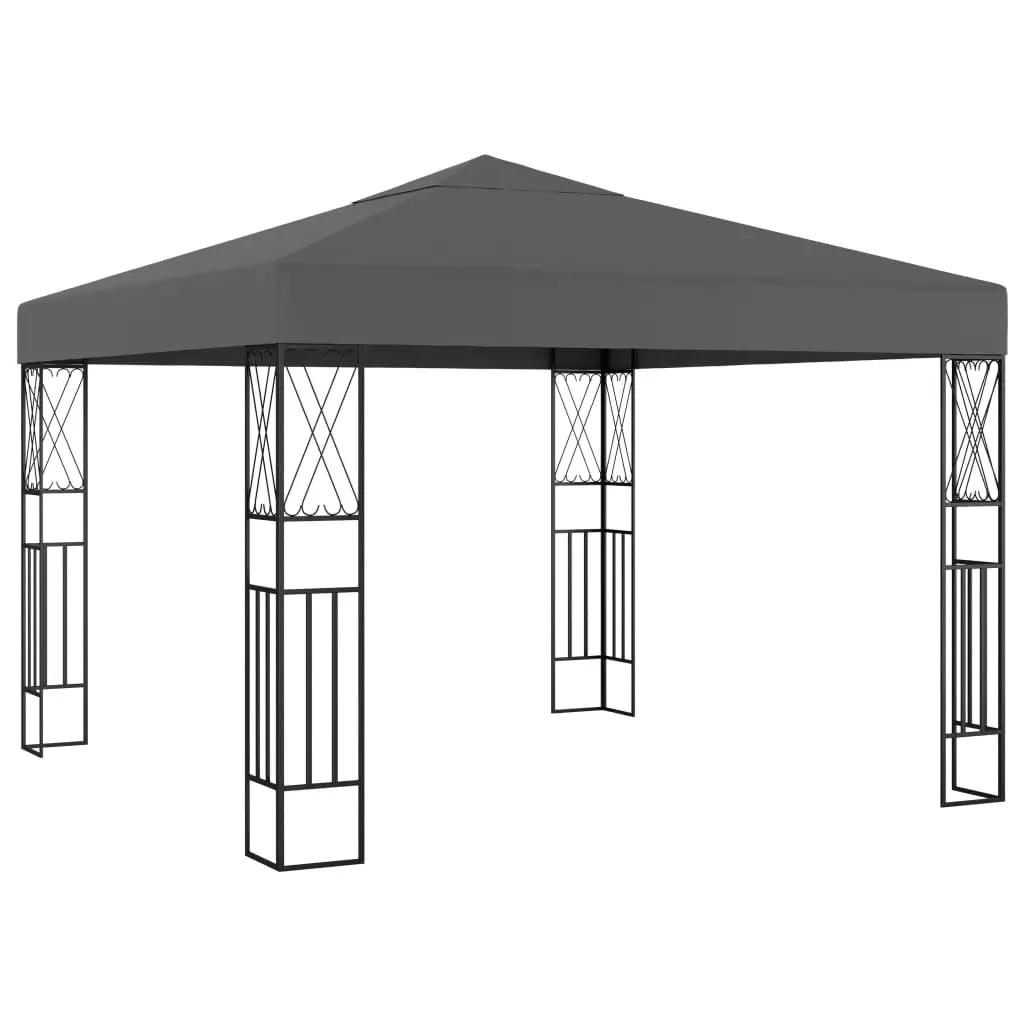 

Gazebo 9.8'x9.8' Anthracite Fabric UV and Waterproof Canopy Tent