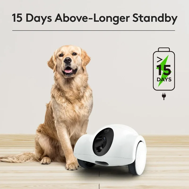 home.Dog Camera, Pet Camera Indoor with Phone App Cat Camera 15 Days Long Standby Pet Robot for Dog Treat Camera Dispenser Feede