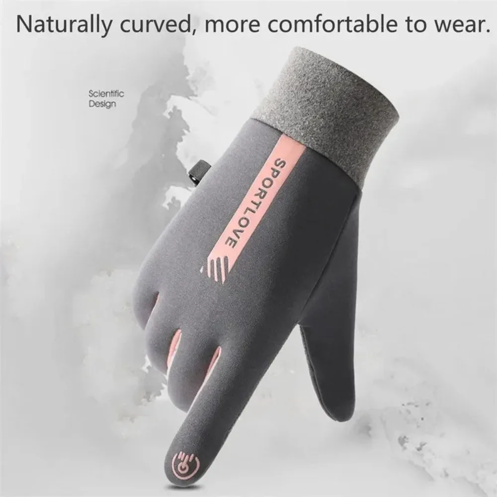 NEW Thermal Winter Gloves Cold Resistance Waterproof Skiing Mittens Non-slip Fleece Warm Gloves Women