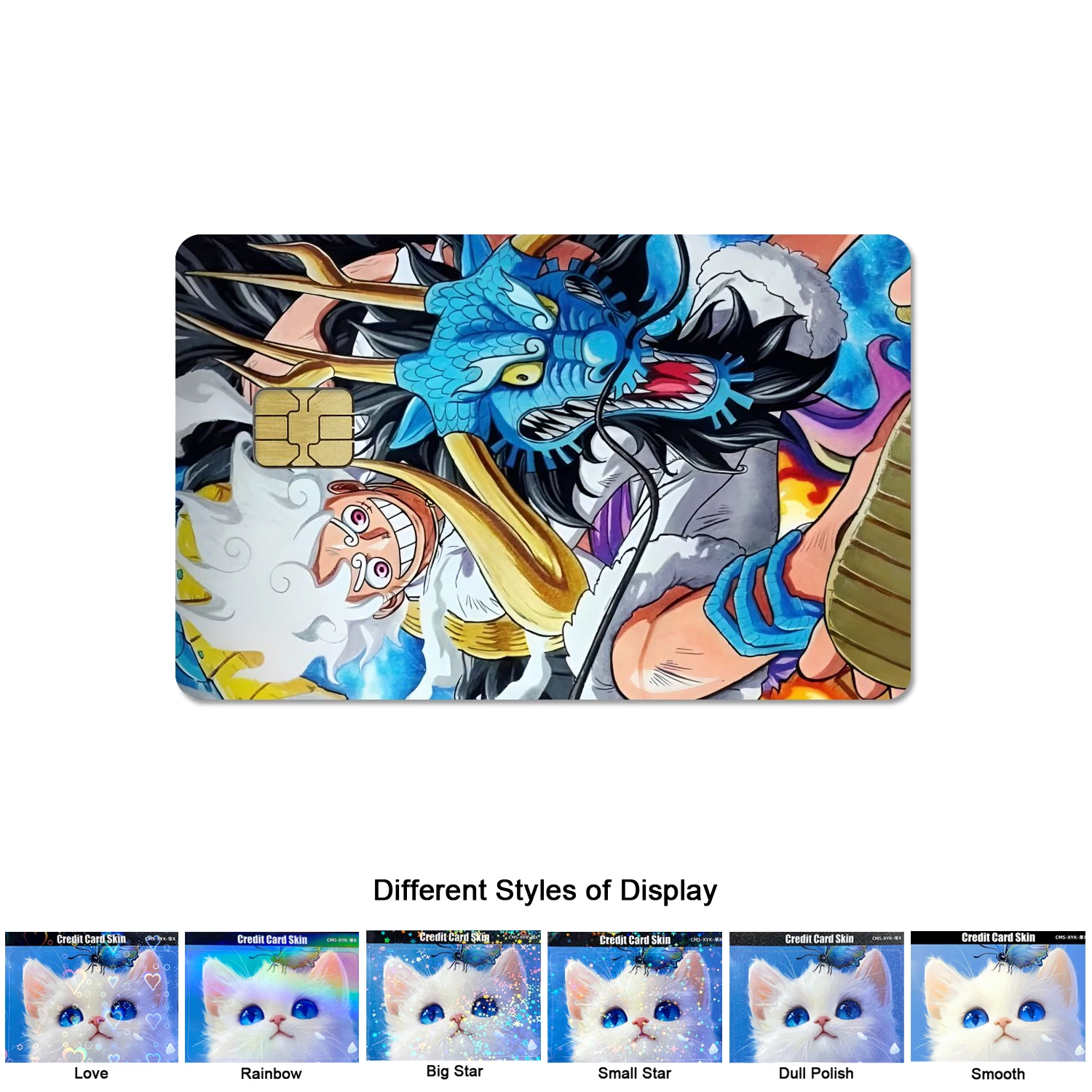 

BLBU New One Piece Egg Head Island Luffy Admiral Kizaru PVC Sticker Film Tape Skin for Credit Card Debit Card Waterproof Sticke