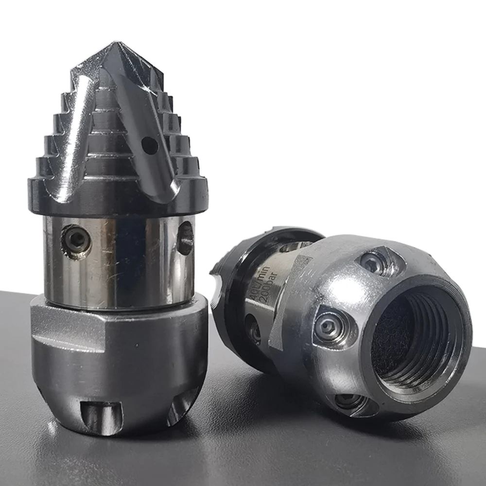 

1Pc High pressure dredging nozzle for sewer and water mine Internal thread, 1/2 '' DN15 20mm 40L/min 200kg 10 holes