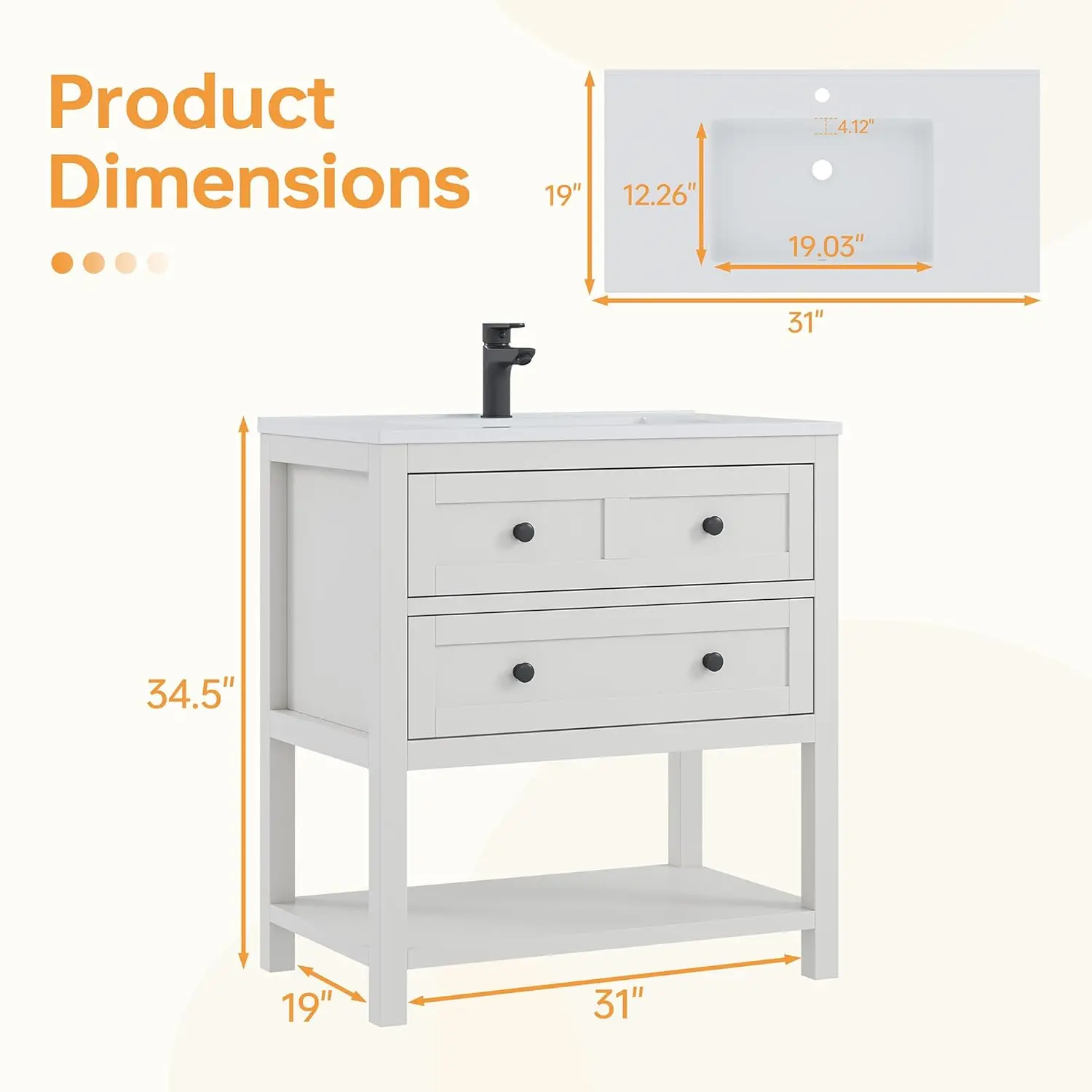 30" Modern Vanity Sink 2