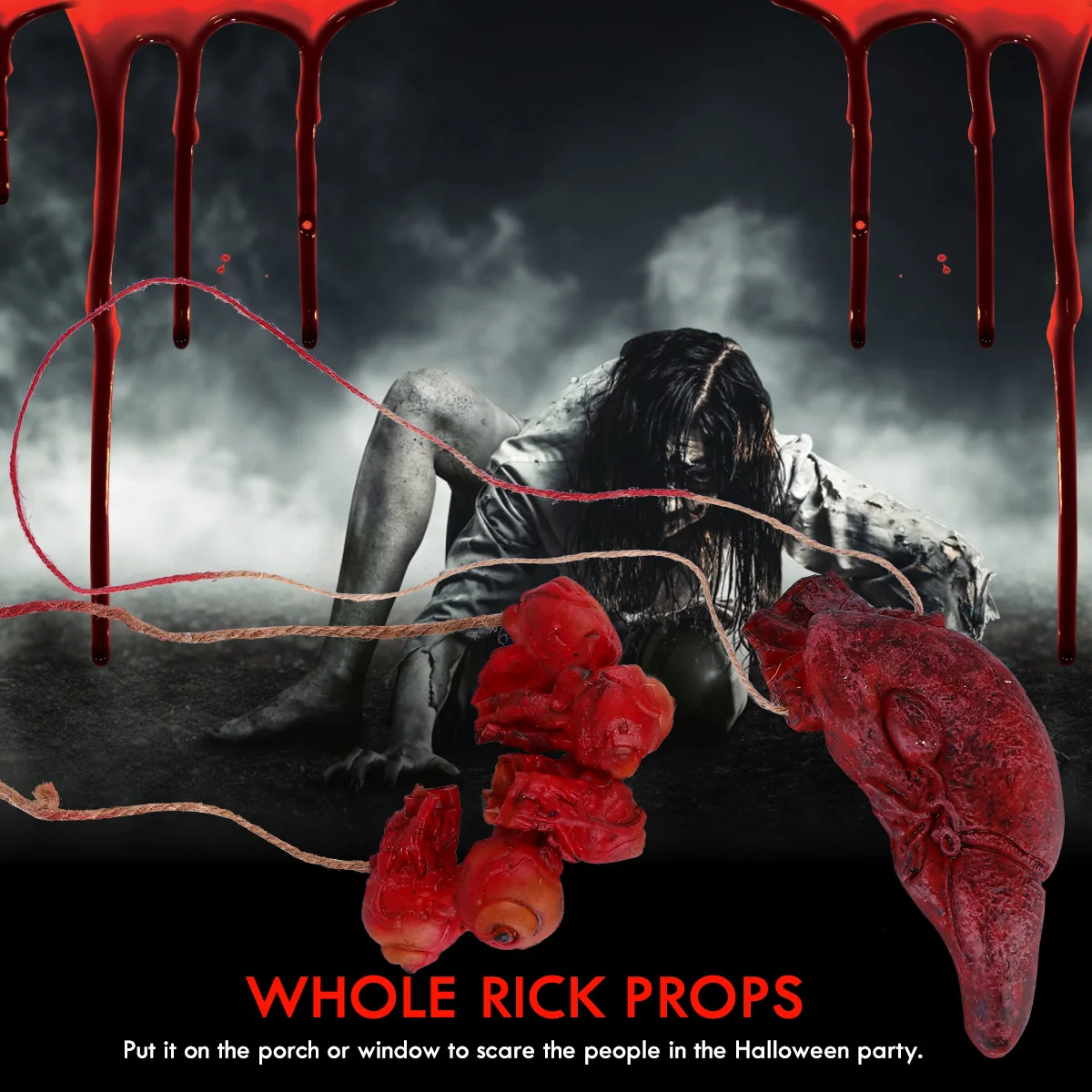 

7 pcs Broken H Foot Hanging Chain Prop Decorations Tricky Props Haunted House Halloween Party Realistic Reusable