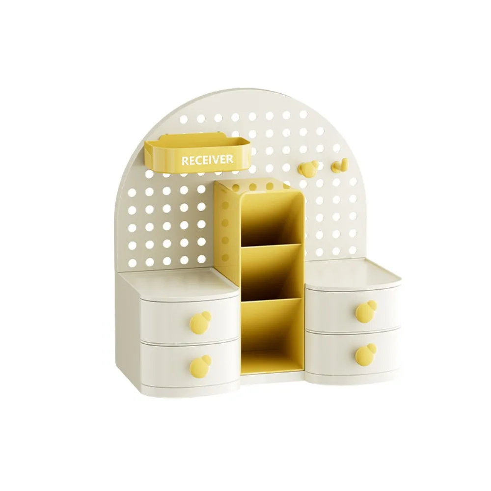 

Plastic Hole Board Storage Rack Drawer Style Large Capacity Desktop Stationery Storage Box Simple Organizer Student Pen Holder