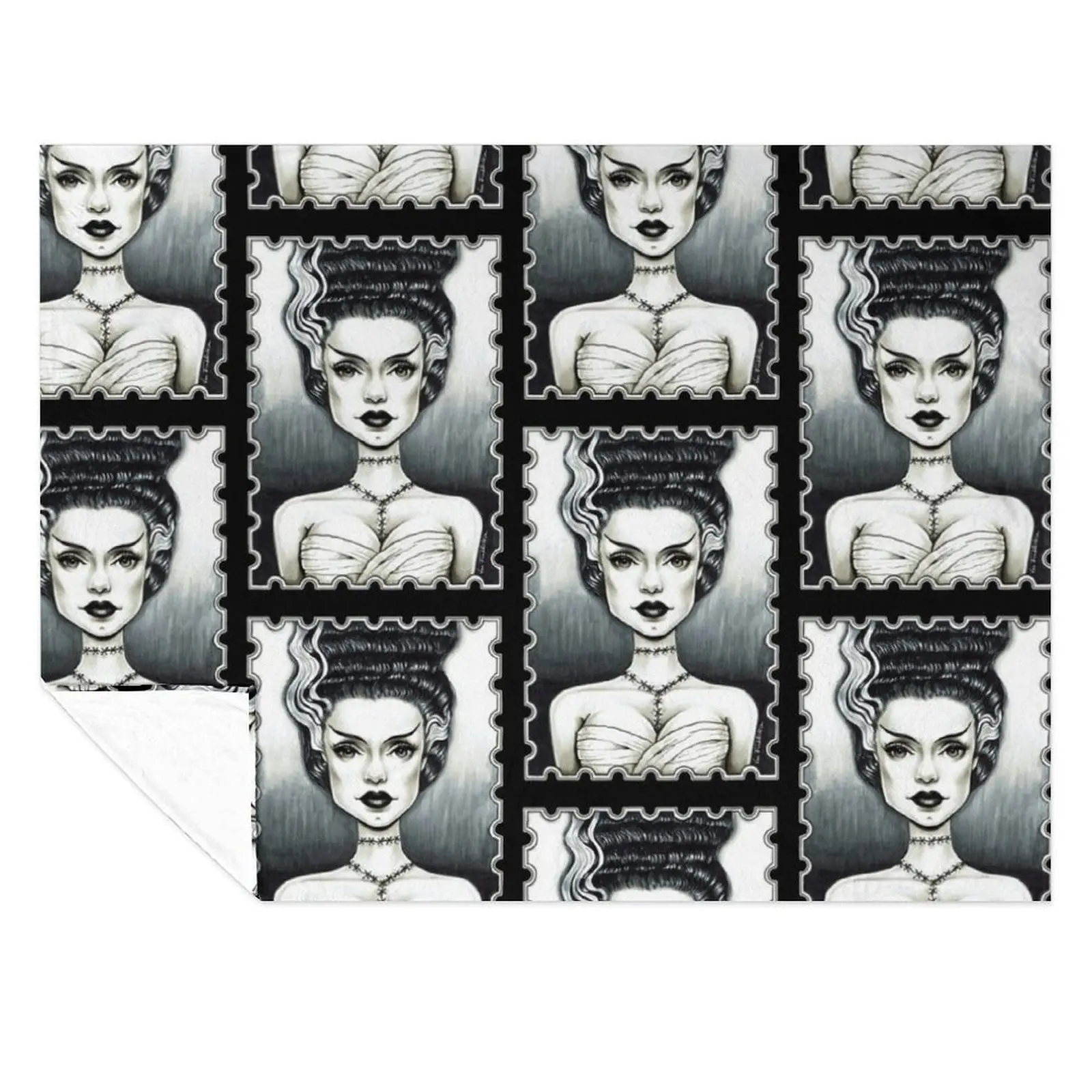 

Bride of Frankenstein Throw Blanket Hairy funny gift valentine gift ideas Fashion Sofas Blankets