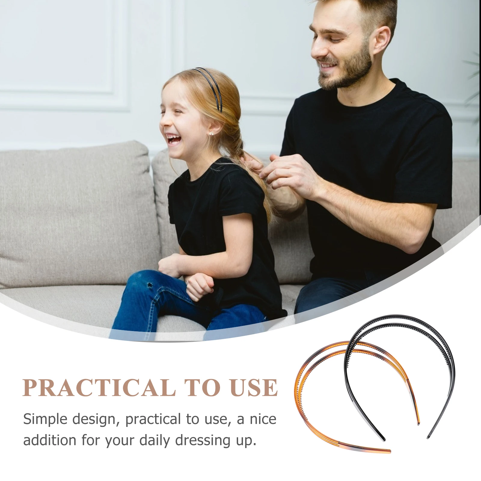 

2pcs NonSlip Headband Fashion Hair Hoop Accessories Girls Women Sports Elegant Design Durable Use Popularity Headpieces