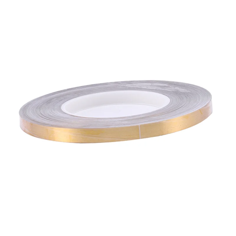 AS62 5 Pcs 50 Meter Gold Self-Adhesive Stickers Waterproof Tile Wall Tile Space Sealing Tape Strip Stickers Decals Home Decor