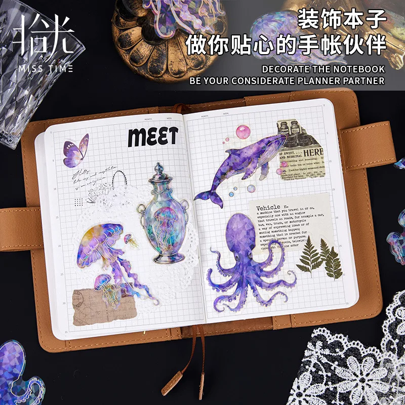 20sheets/1lot kawaii Stationery Sticker Fantasy Ocean junk journal Decorative Scrapbooking DIY Craft