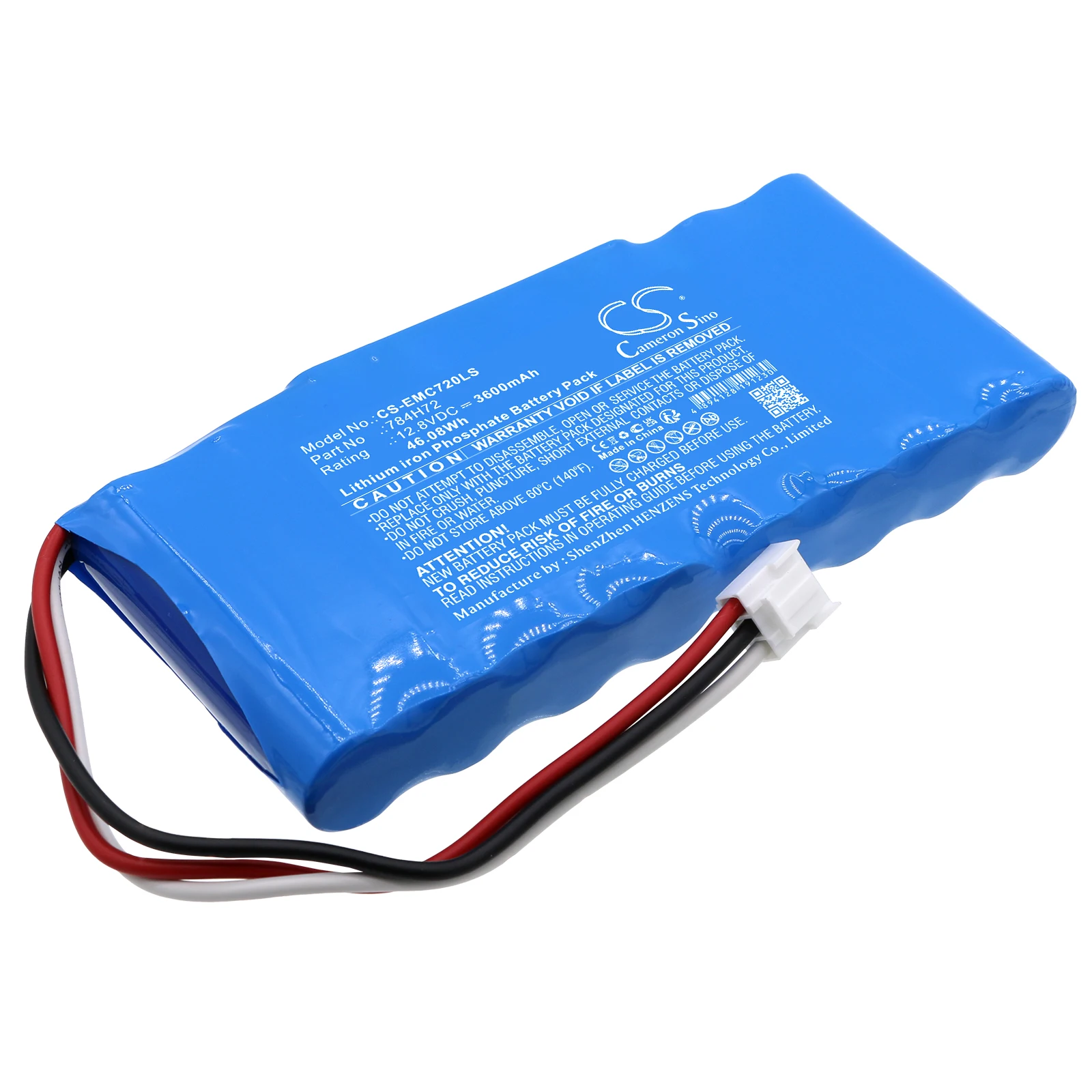 CS Replacement Battery For DUAL-LITE DYN12, DYN12-06L, DYN12I-06L 784H72 3600mAh / 46.08Wh Equipment, Survey, Test