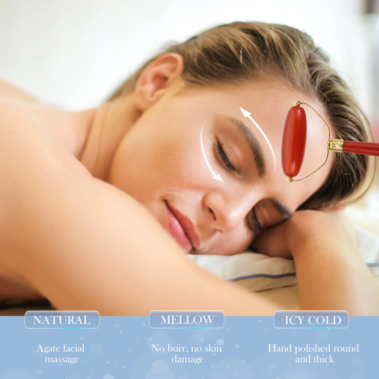 

1Pcs Safe Facial Roller Handheld Face Massager Skin Care Tool Body Relaxation Massage Tool Handheld Massager Safe Facial Roller