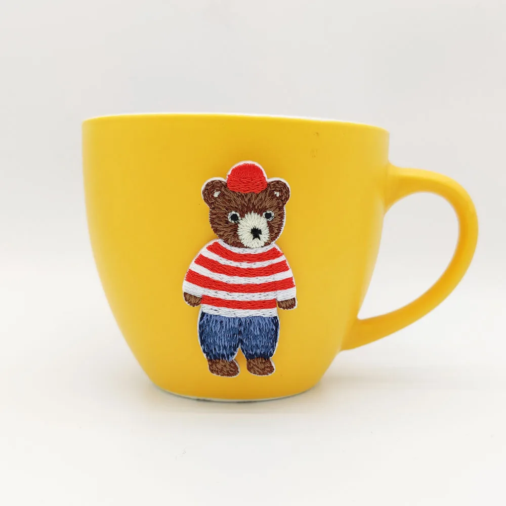 Bear Patches For Kids Clothing Self-adhesive Applique Iron Embroidery For Backpack Jacket Decoration Sewing Repair Hole Sweing