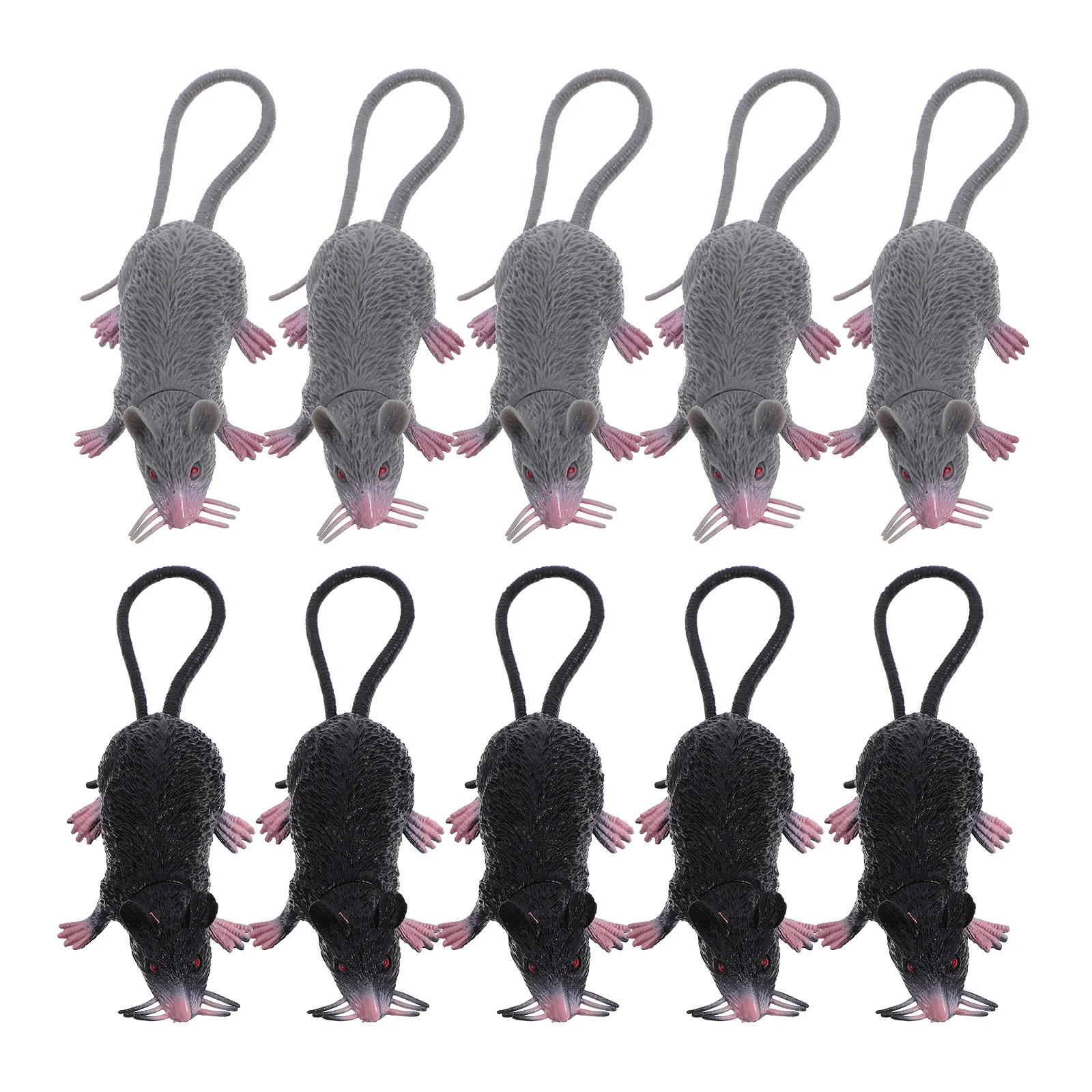 

10 шт., имитация модели мыши, искусственная крыса, средний декор, Хэллоуин, реалистичный ПВХ, большой пластик