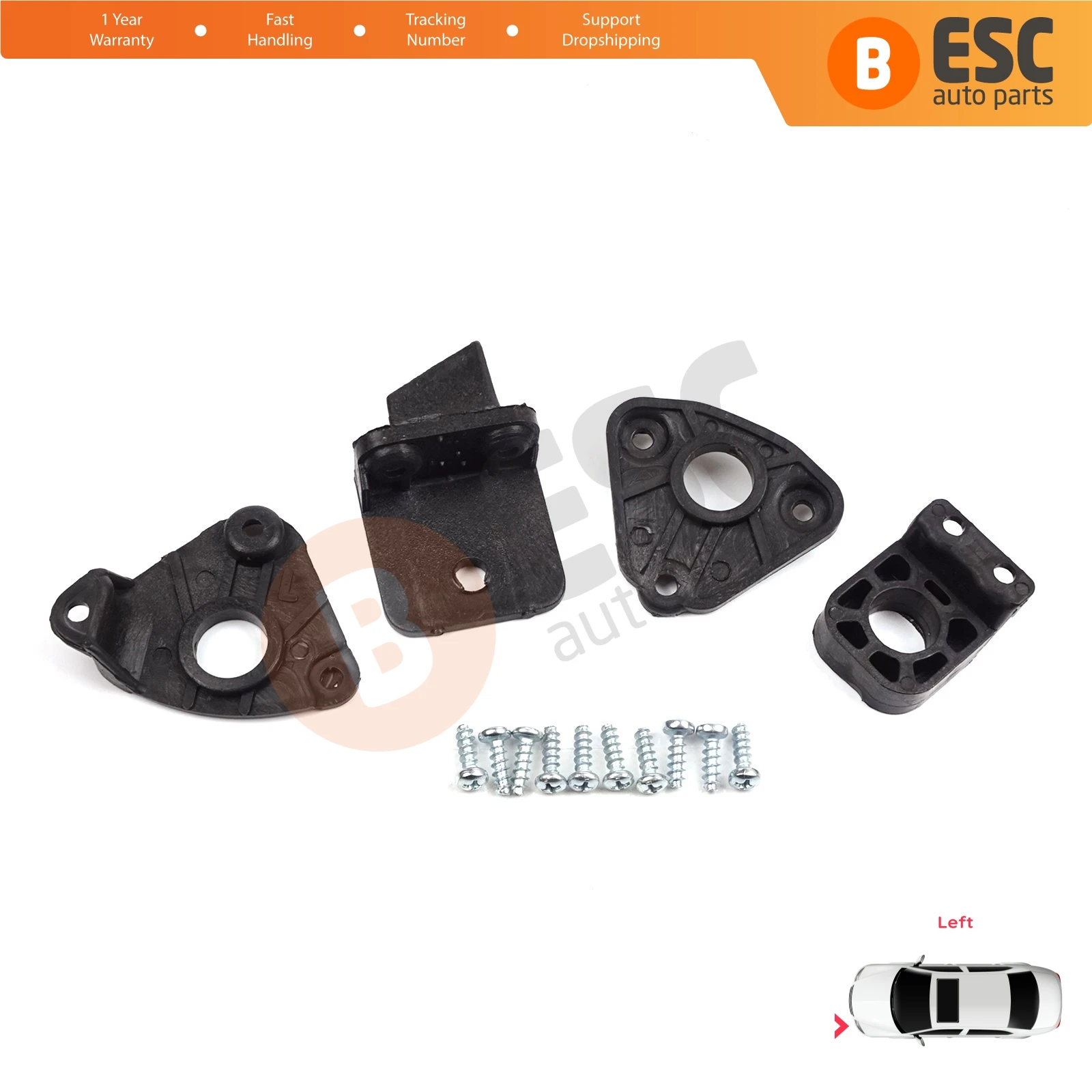 

EHL526 Headlight Holder Mount Repair Bracket Tab Set Left Side for VW Caddy MK3 2K 2C Touran MK1 1T3 2010-2015 2K5998225