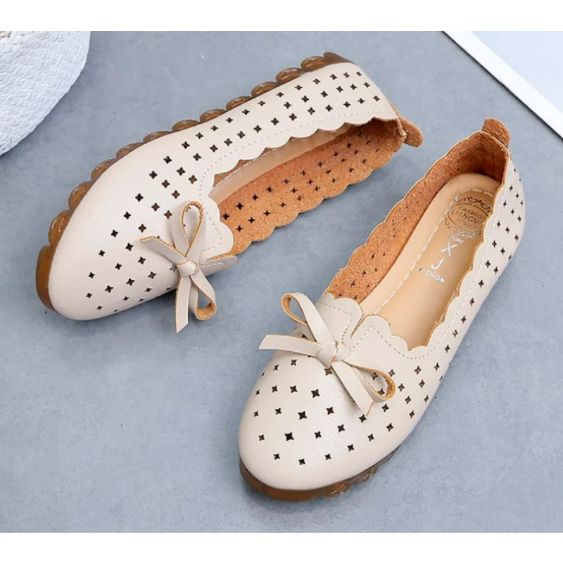 2024 New Lightweight Women Flats Soft Moccasins Women Genuine Leather Shoes Flat Shoes Woman Loafers Casual Shoe