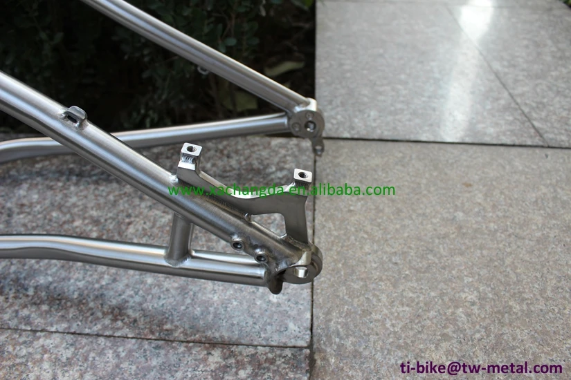 Titanium Tandem MTB Bike Frame With Big Wheel Width