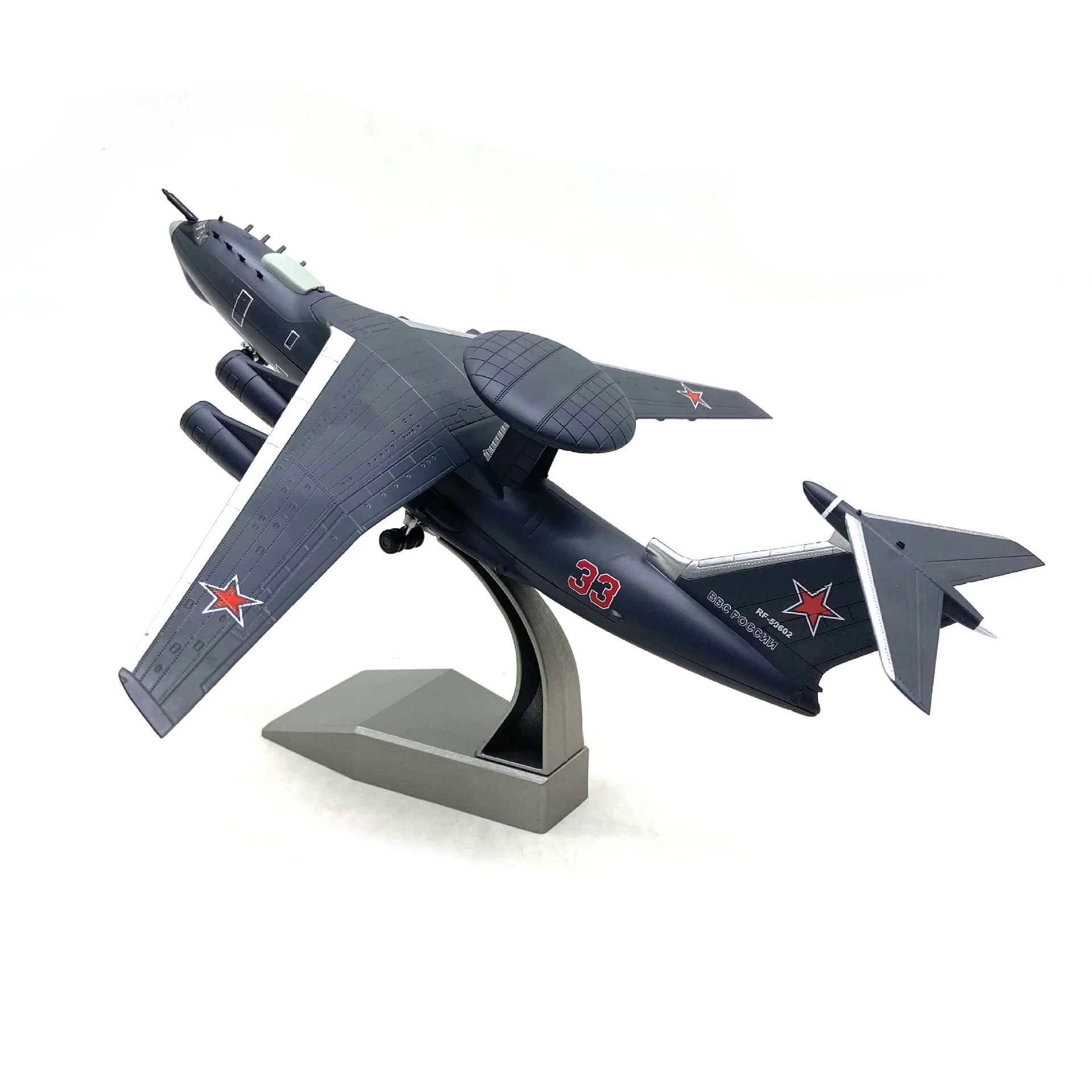 1/200 escala soviética beriev A-50u aviso precoce aeronave simulação liga modelo de aeronave de combate ornamentos acabados