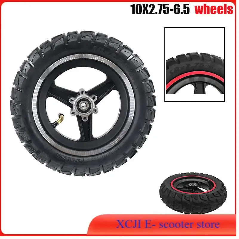 

10 inch 10x2.75-6.5 tires for KUGOO M4 PRO folding scooter accessories aluminum alloy disc brake wheels