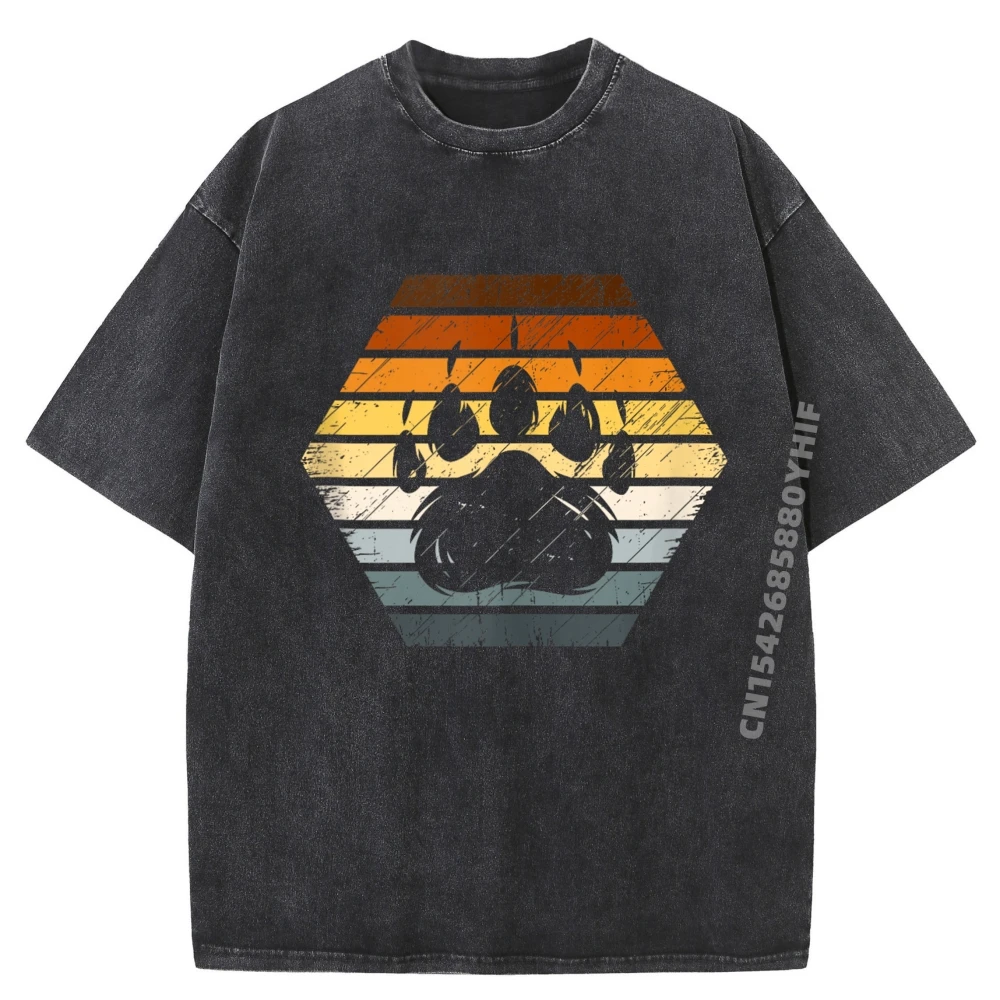 

Mens Bear Paw Bear Community Flag Colors Gay Bear Pride Black T Shirt Man Vintage Washed Camiseta Mens Clothes
