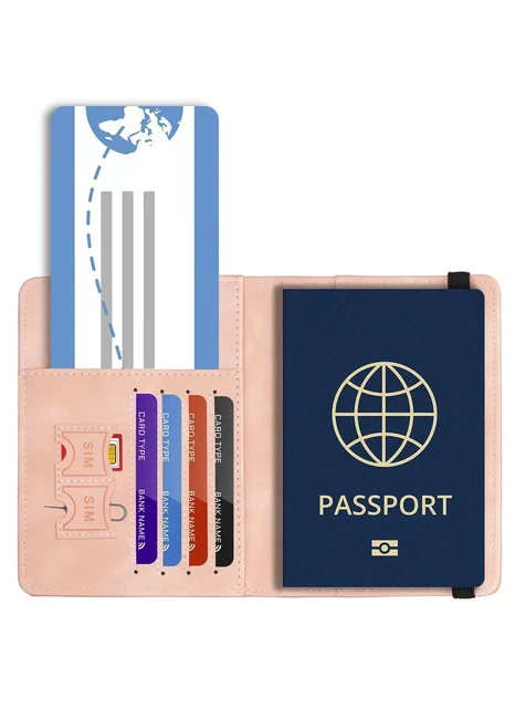 RFID Blocking Leather Card Case Passport Holder Cover Wallet Travel Accessories for Women Men 2 RFID Blocking Leather Card Case Passport Holder Cover Wallet Travel Accessories for Women Men – view 2