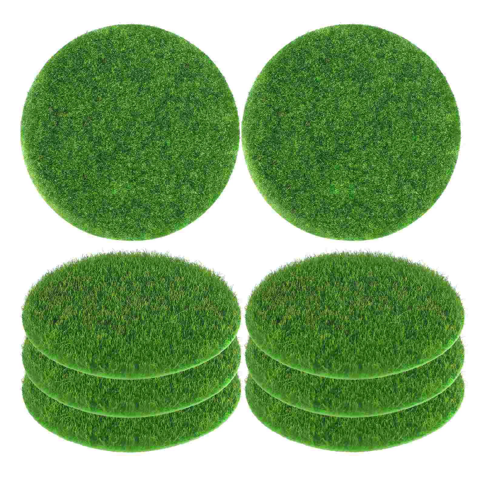 

8 Pcs Micro-landscape Simulated Lawn Artificial Grass Turf Zen Garden Accessories Area Rugs Fairy Moss Mat Outdoor