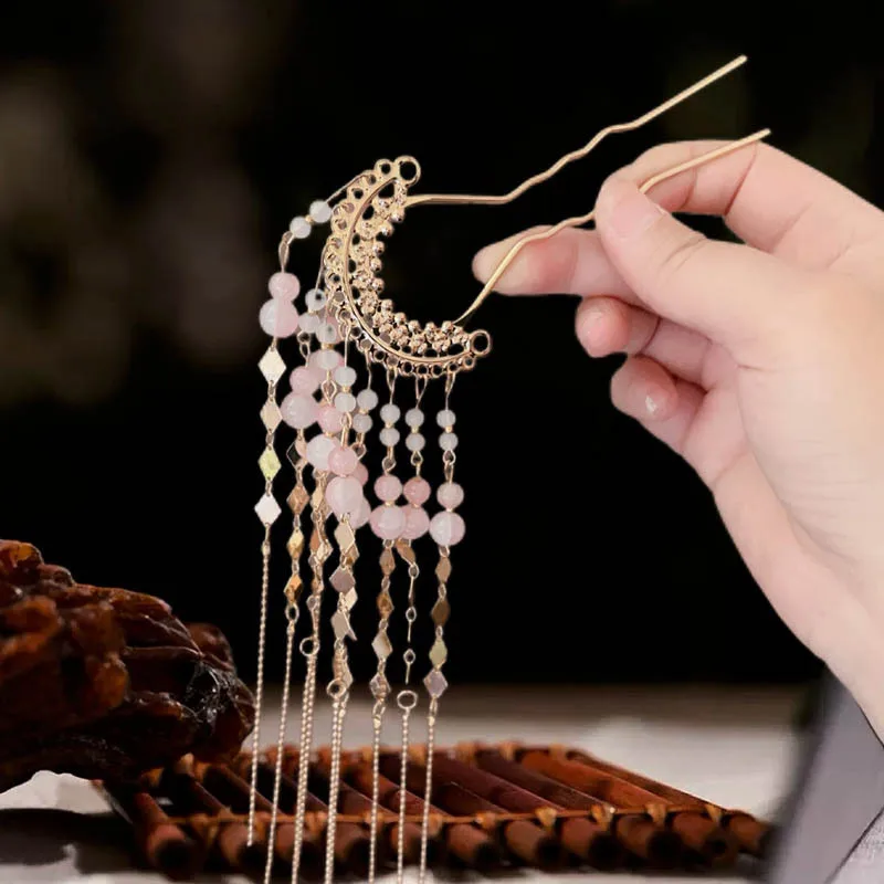 

Заколки для волос с кисточками в древнем стиле и аксессуары для волос, новые высококачественные спиральные заколки в китайском стиле, головной убор Hanfu