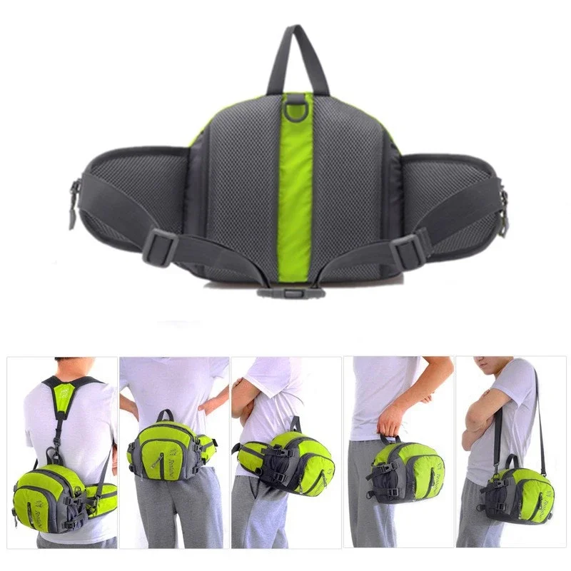 Men Women Hiking Travel Waist Bag Outdoor Fishing Riding Sports Water Bottle Waist Bags Shoulder Messenger Camera Bag Rucksack