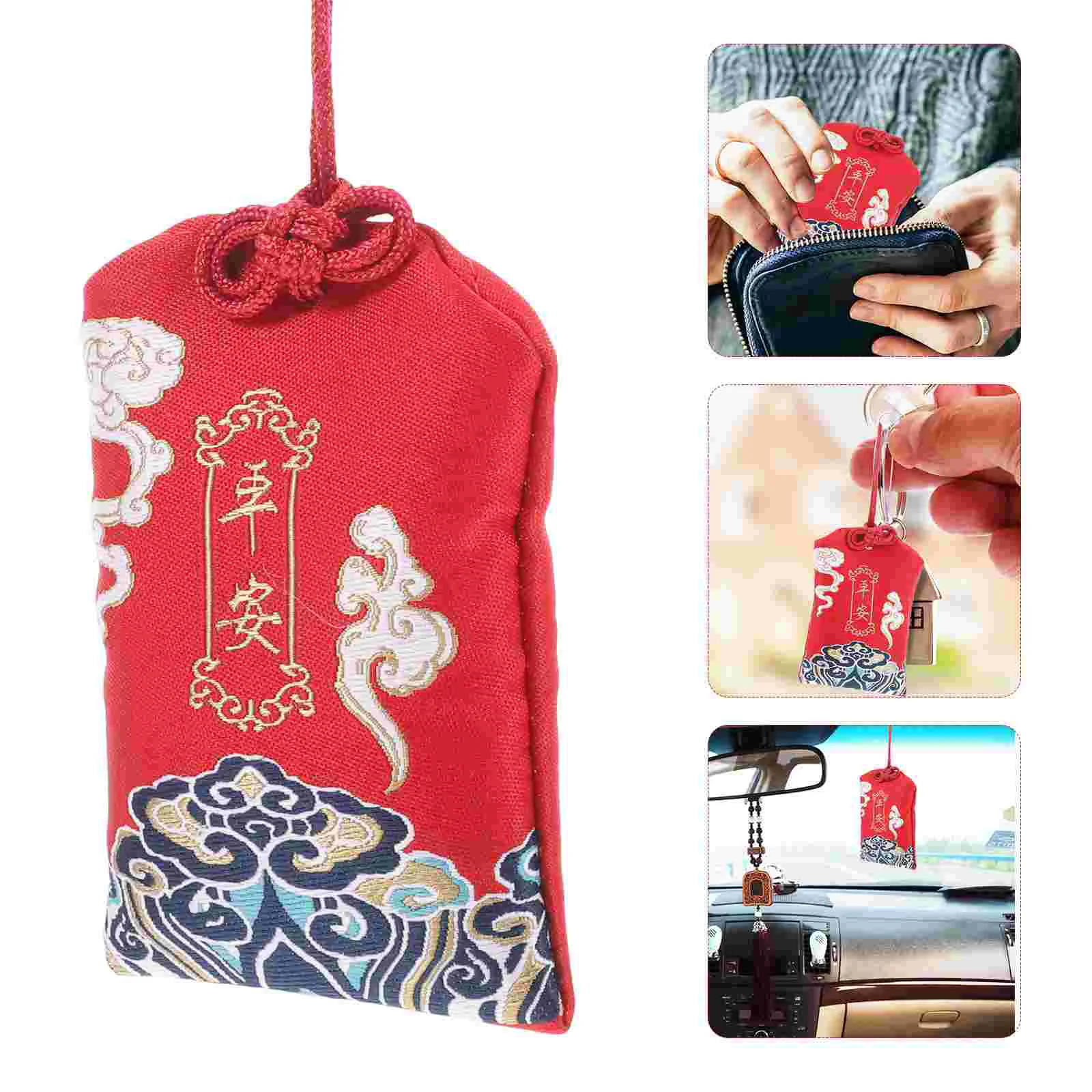 Key Shackle Guardian Prayer Bag Hanging Sachet Luck Charm Blessing Japanese Keychains Good Ornament